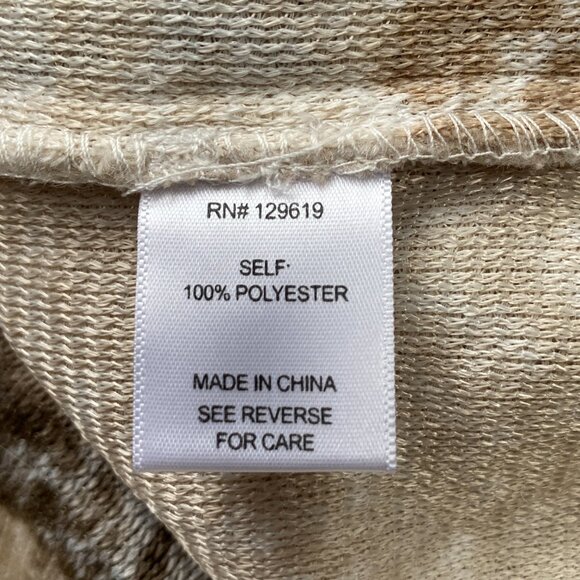 Plaid Teddy Sherpa Shacket Wm Sz M Brown Shirt Jacket Oversized Country Western - Picture 13 of 14